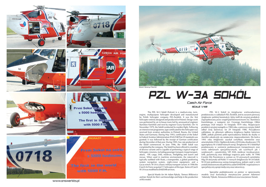 Answer PZL W-3A Sokol Czech Air Force Multi-Part Model Kit 1:48