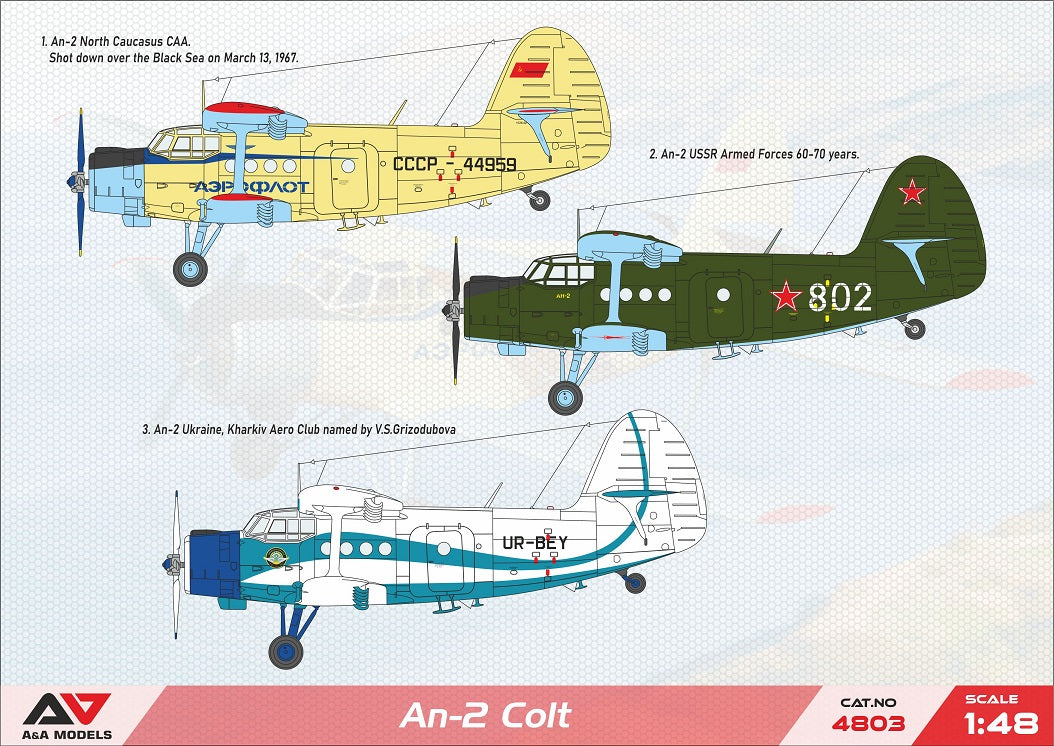 A & A Models Antonov An-2 Colt with Injection Engine & PE 1:48