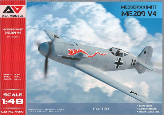 A & A Models Messerschmitt Me-209V-4 with PE & Masks 1:48