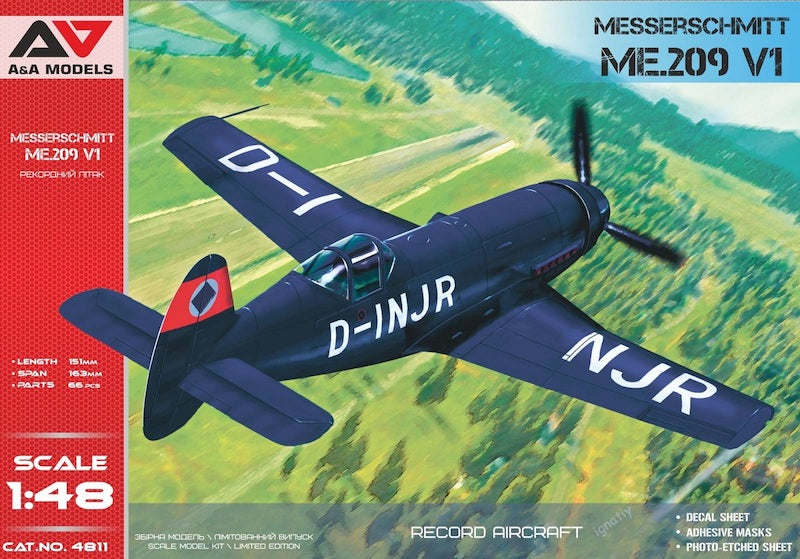 A & A Models AAM4811 1:48 Messerschmitt Me-209V-1