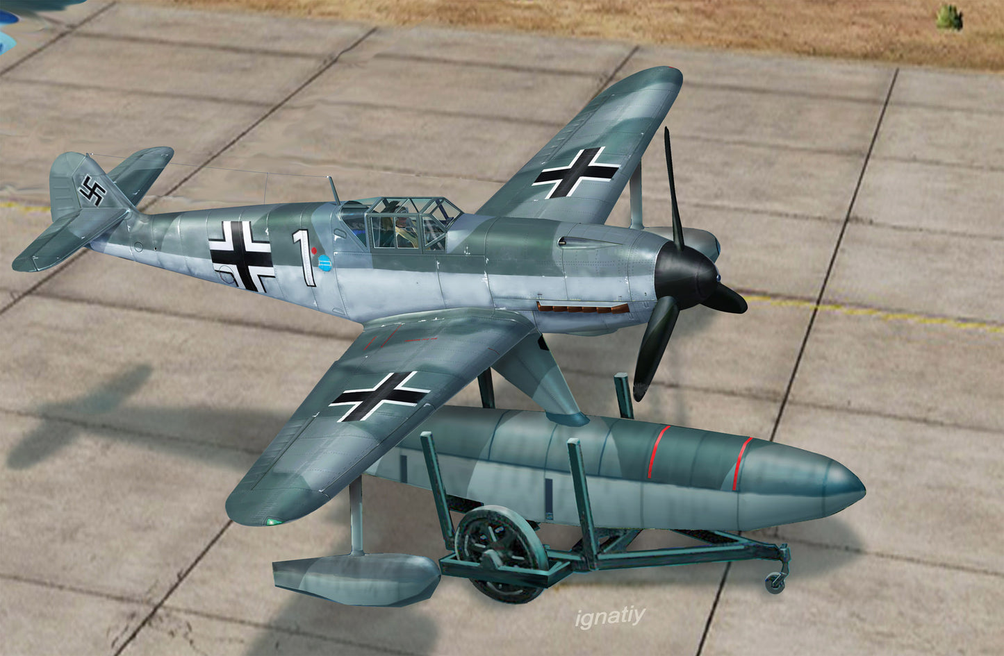 A & A Models AAM4813 1:48 Messerschmitt Bf-109W-2 float plane