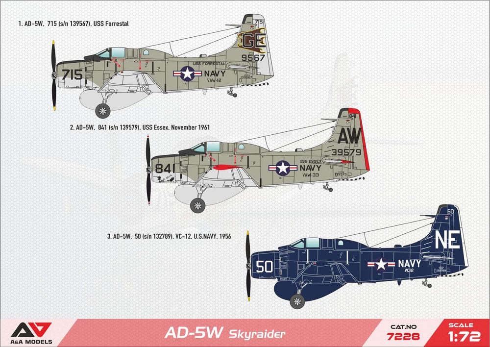 A & A Models Douglas AD-5W Skyraider Updated Model Kit 1:72