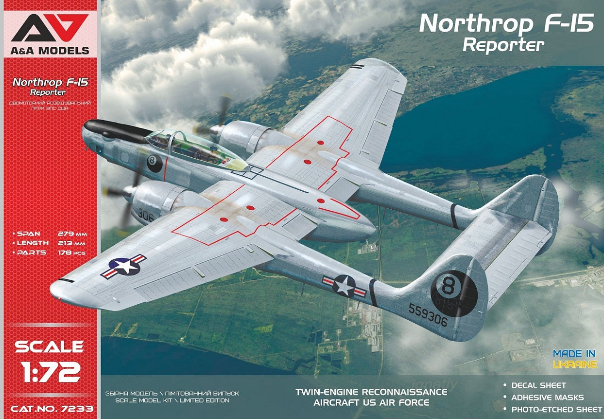 A & A Models AAM7233 1:72 Northrop F-15 Reporter