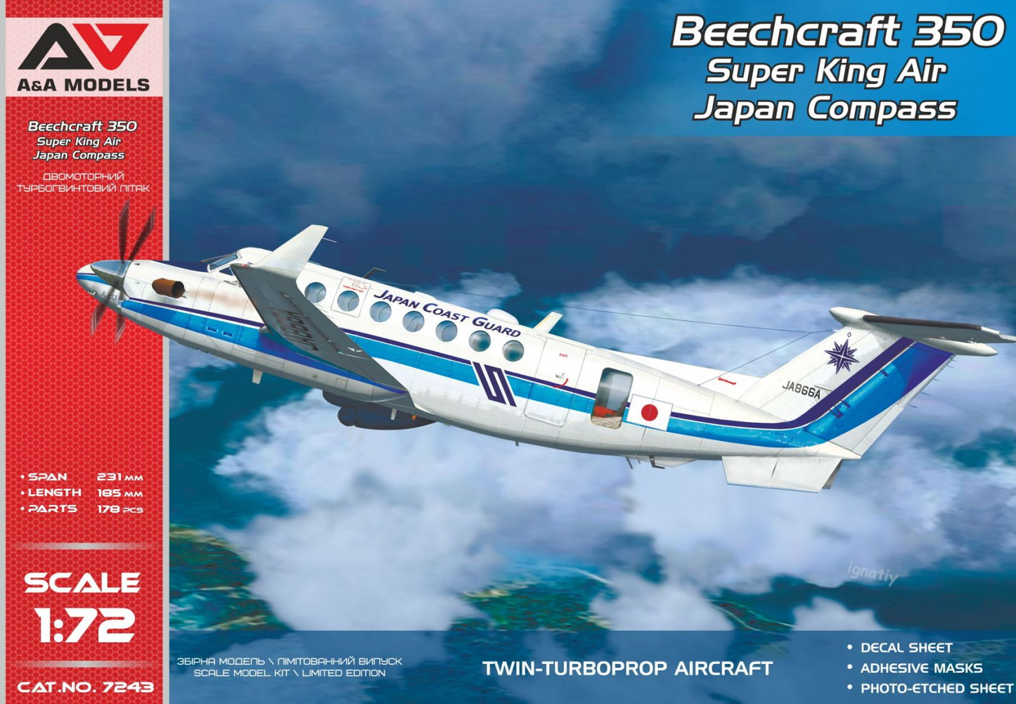 A & A Models AAM7243 1:72 Beechcraft 350 "Super King Air"