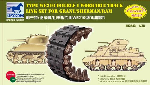 Bronco Models Sherman/Grant/Ram WE210 Workable Track Link Set 1:35