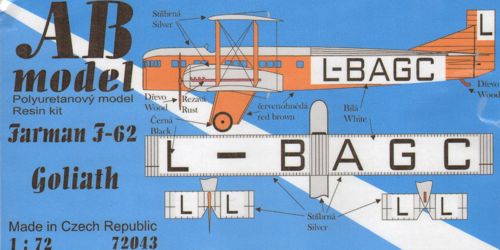 AB Models ABM72043 1:72 Farman F-62 Goliath