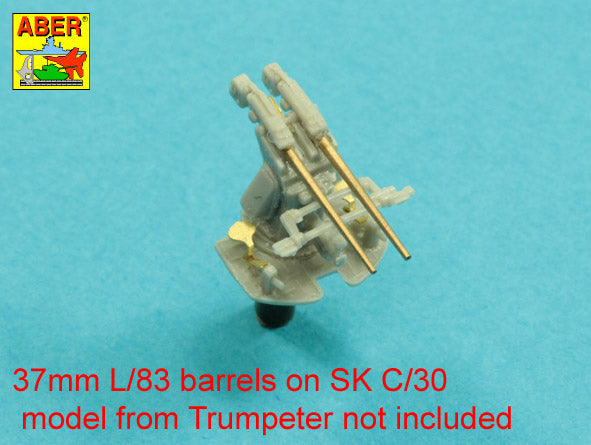 Aber 37mm L/83 Barrels SK C/30 for German Ships (16 pcs) 1:200