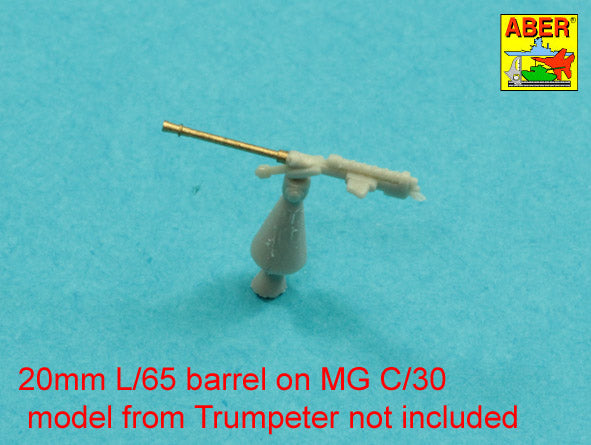 Aber 20mm L/65 Barrels MG C/30 for German Ships (20 pcs) 1:200