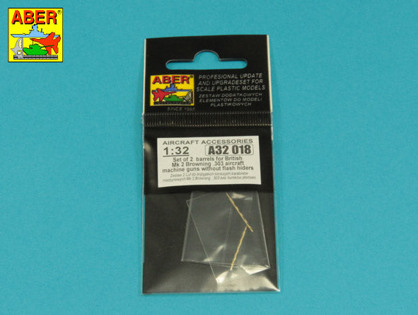 Aber British Mk.2 Browning .303 Aircraft Machine Gun Barrels 1:32