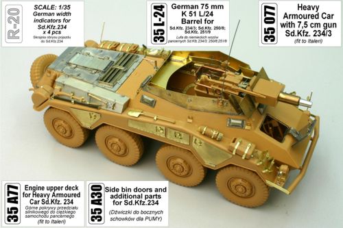 Aber ABR35077 1:35 German Sd.Kfz.234/3 with PaK-7, 5cm