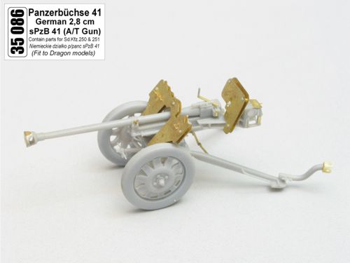 Aber ABR35086 1:35 2.8cm sPzB 41 anti-tank gun detail set
