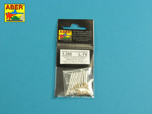 Aber Barrel Set for German WWI Battleships Konig Class 1:350