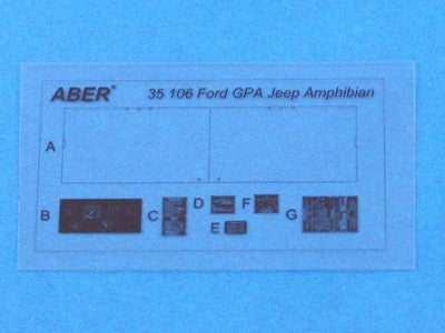 Aber ABR35106 1:35 Ford GPA Amphibious Jeep