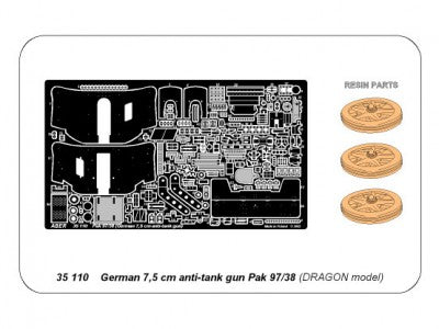 Aber ABR35110 1:35 PaK.97/Pak.38 German 7,5cm Anti tank gun