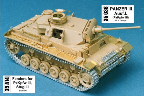 Aber ABR35A014 1:35 Pz.Kpfw.III/Sturmgeschutz/StuG.III fenders all models