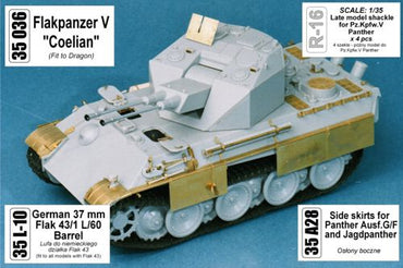 Aber ABR35A028 1:35 Pz.Kpfw.V Panther Ausf.F/Ausf.G JagdPanzer Kpfw.V side skirt