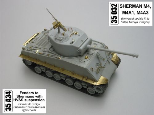 Aber ABR35A034 1:35 HVSS Sherman fenders [M4A1 M4A2]