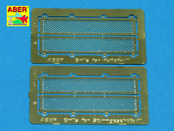 Aber ABR35G05 1:35 Grilles for Pz.Kpfw.III/Sturmgeschutz/StuG.III