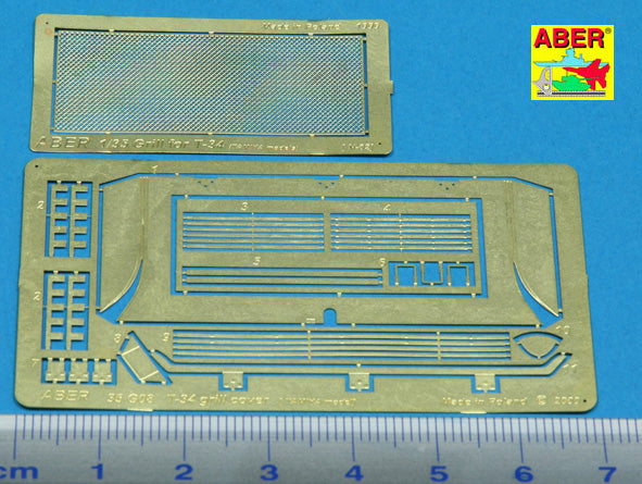 Aber ABR35G08 1:35 Grilles covers for Soviet T-34/76 T-34/86