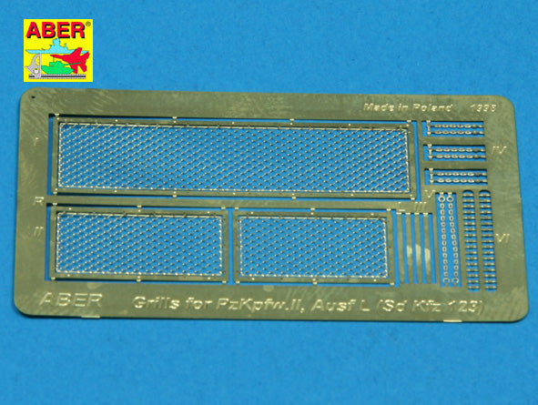 Aber ABR35G09 1:35 Grilles for Pz.Kpfw.II 'Luchs' German Sd.Kfz.123)