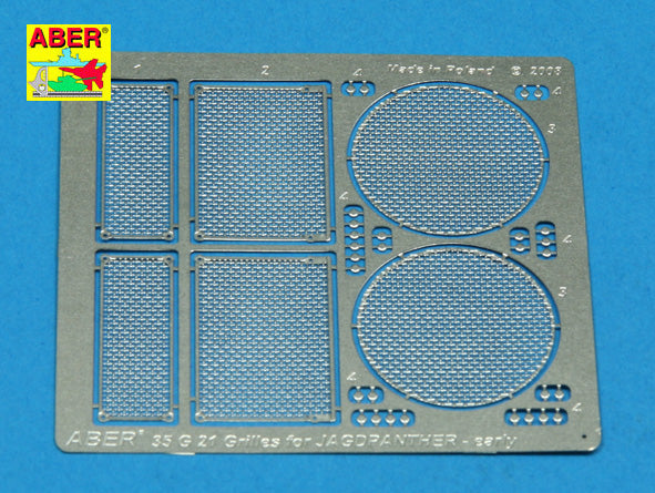 Aber ABR35G21 1:35 Grilles for Jagdpanther Ausf.G1 early