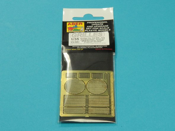 Aber ABR35G36 1:35 Grilles for Jagdpanther Ausf.G1/Ausf.G2 early