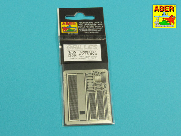 Aber ABR35G39 1:35 Grilles for Soviet KV-I & KV-II
