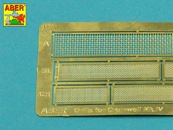 Aber ABR35G40 1:35 Grilles for Cromwell Mk.IV & Centaur C.S