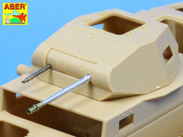 Aber ABR35L106N 1:35 Barrels set KwK.30 & MG34 for Pz.Kpfw.II Ausf.A-Ausf.F