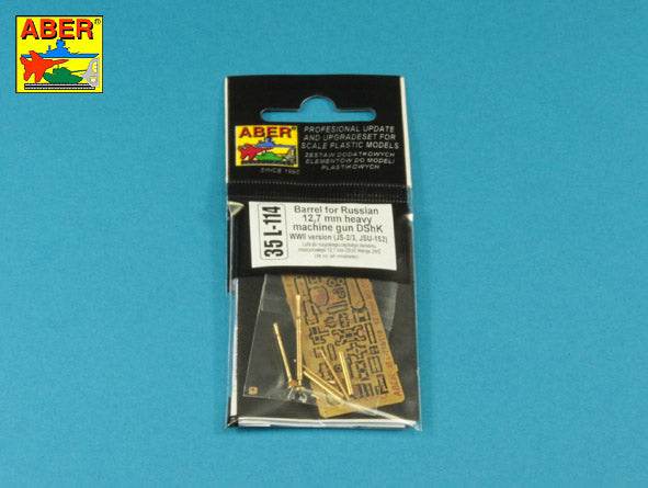 Aber ABR35L114 1:35 Barrel for Russian 12.7mm Heavy Machine Gun DShK WWII