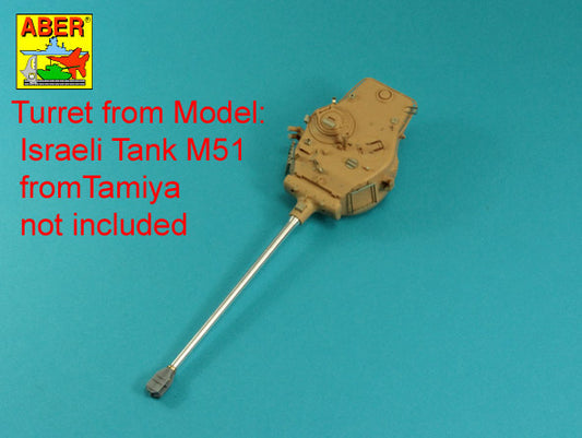 Aber 105mm D1504 L/44 Barrel with Muzzle Brake Sherman M51 1:35