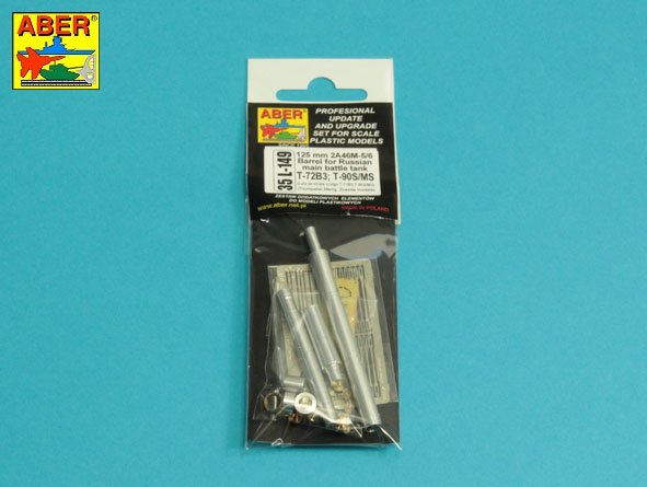 Aber ABR35L149 1:35 125mm 2A46M-5/6 Barrel for Russian Tank T-72B3; T-90S/MS