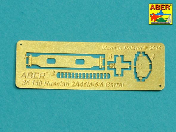 Aber ABR35L149 1:35 125mm 2A46M-5/6 Barrel for Russian Tank T-72B3; T-90S/MS