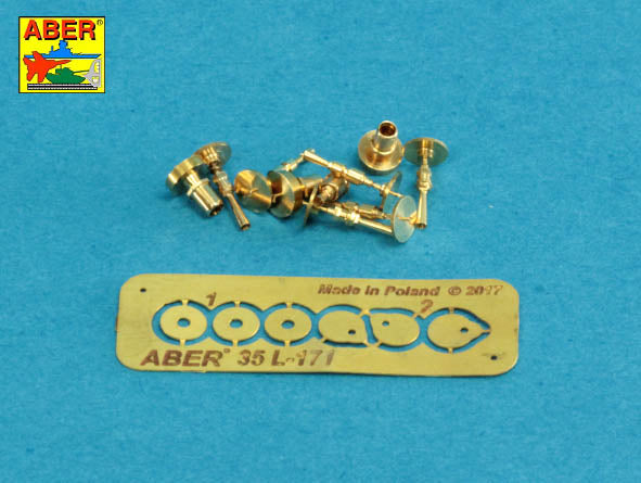 Aber ABR35L171 1:35 Set of gun barrel tips for MG 08 x 3 pcs