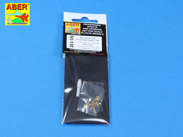 Aber ABR35L175 1:35 Set of barrels for Soviet tank T-28