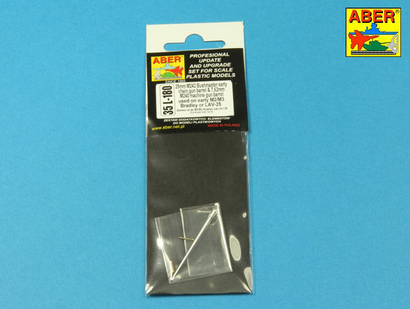 Aber 25mm M242 Bushmaster & 7.62mm M240 Barrels Early Bradley 1:35