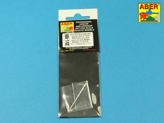 Aber 25mm M242 Bushmaster & 7.62mm M240 Barrels Early Bradley 1:35