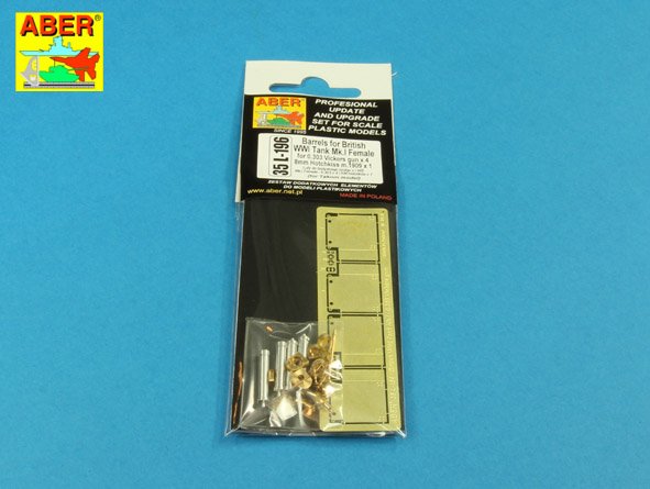 Aber Barrels for British Mk.I Female Tank or .303 Vickers 1:35