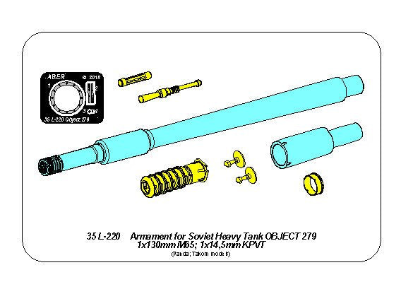 Aber ABR35L220 1:35 Object 279 Soviet Tank Armament 1x130mm, 2x14,5mm