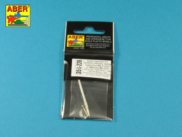 Aber Early Barrel for Valentine or Matilda with Besa MG 1:35