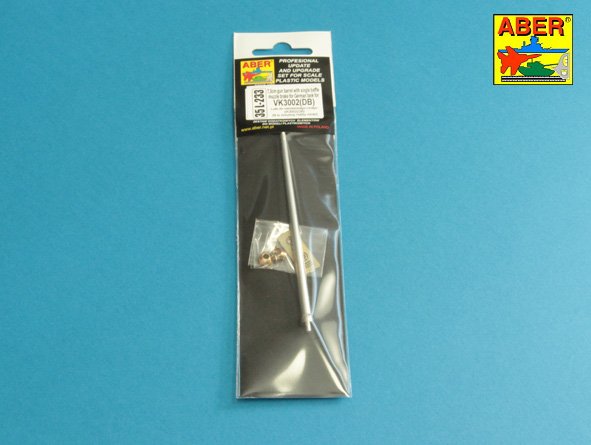 Aber 7.5cm Barrel with Single Baffle Muzzle for German VK3002 1:35
