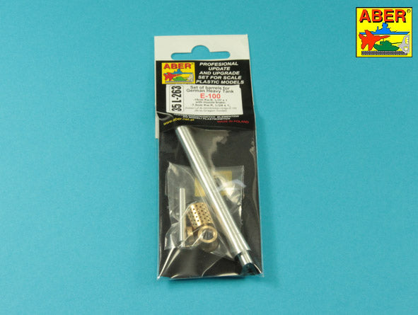 Aber ABR35L263 1:35 Entwicklungsfahrzeug E-100 Heavy tank barrels 15cm & 7,5cm