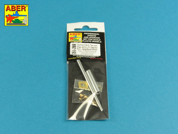 Aber German 8.8cm Pak 43/3 L/71 Two-Part Barrel Jagdpanther 1:35