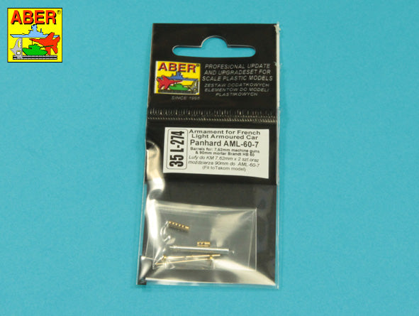 Aber Armament for French AML-60-7 7.62mm Machine Gun Barrels 1:35