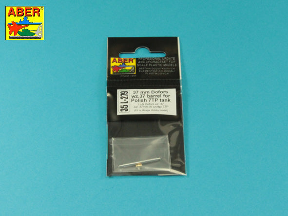 Aber ABR35L279 1:35 37 mm Bofors wz.37 barrel for Polish 7TP tank