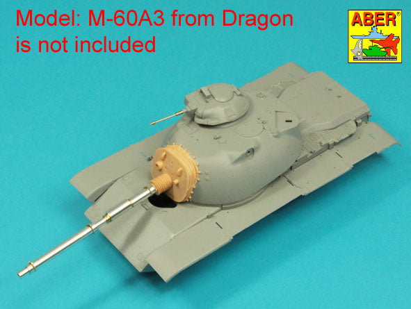 Aber ABR35L281 1:35 105mm M-68 barrel with thermal shroud for M60A-3 Tank