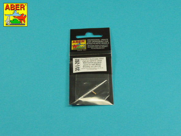 Aber 25mm M242 Ribbed Chain Gun & 7.62mm M240 Barrels Bradley 1:35