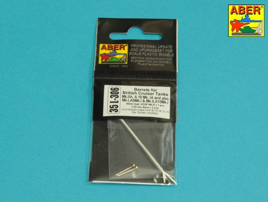 Aber Barrels for British Cruiser Tanks Mk.IIA A10 Mk.IA A9 1:35