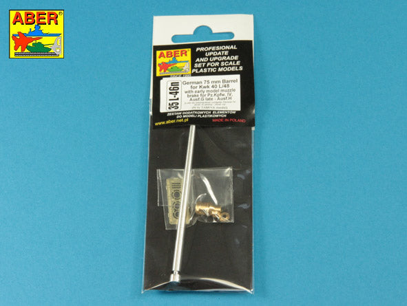 Aber German 75mm Barrel KwK40L/48 Early Muzzle Brake 1:35