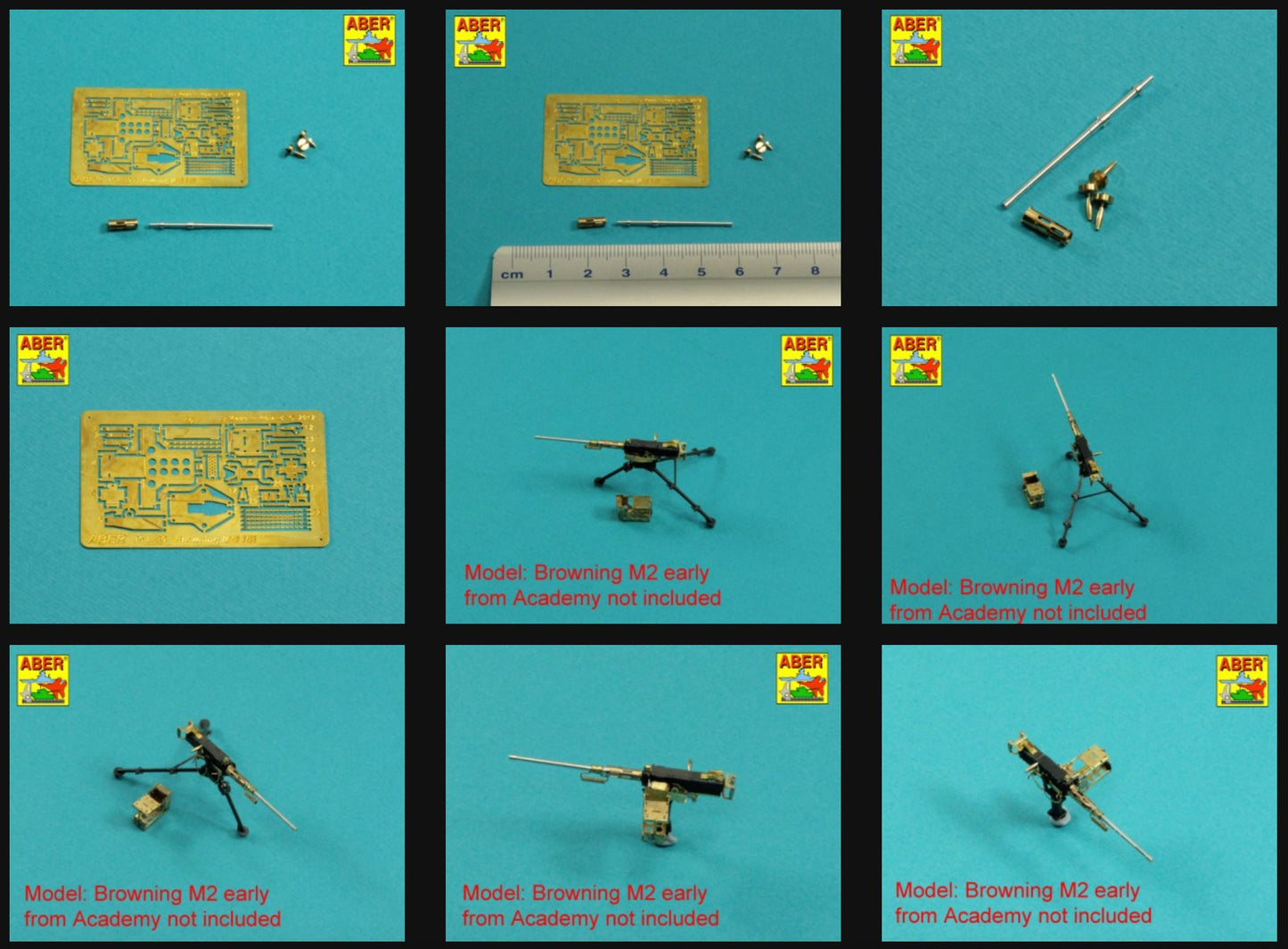 Aber ABR35L91 1:35 EARLY Barrel for M2 Browning '50 in